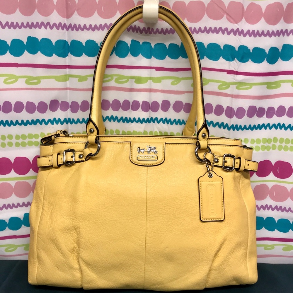COACH MADISON LEATHER KARA CARRYALL SATCHEL BAG